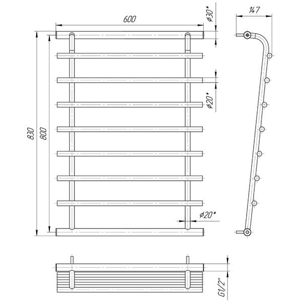 Рушникосушка Mario Венера 600x800