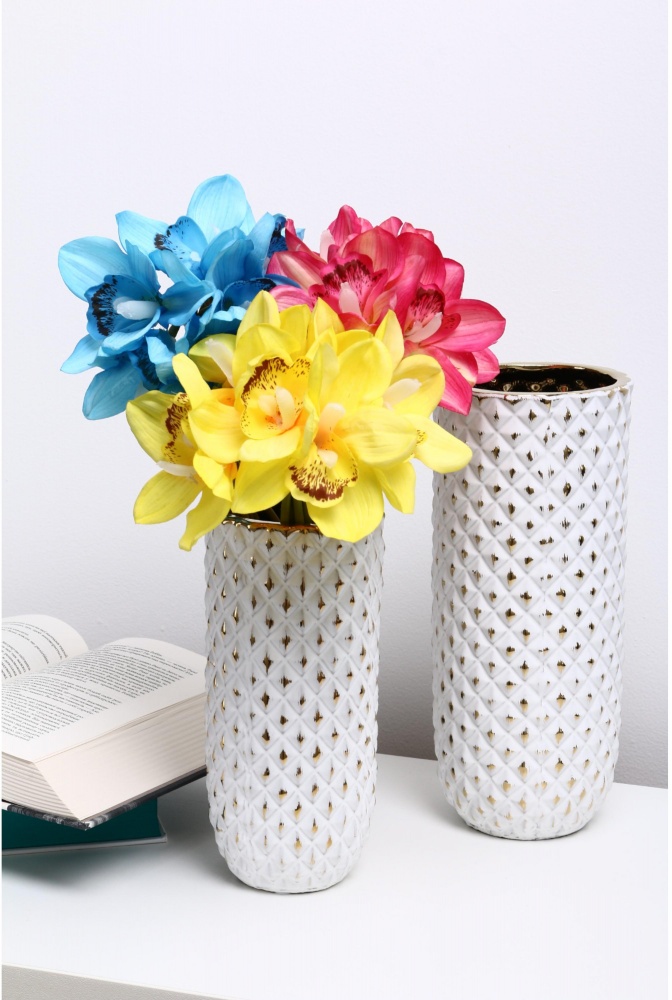 Ваза керамическая Sensio Cedar 22,5 см белая PS31722