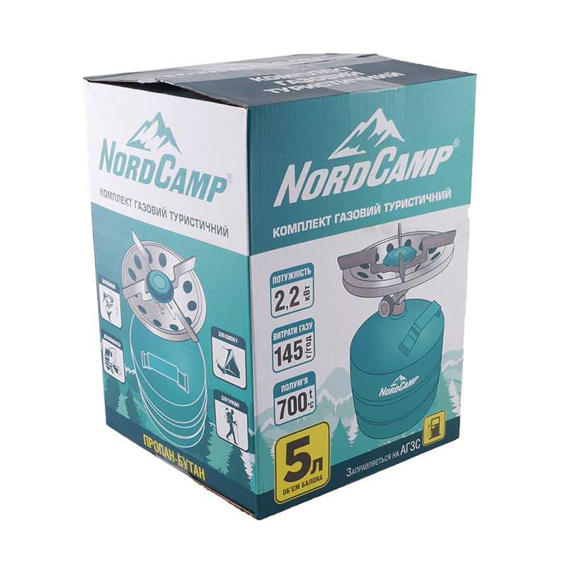 Баллон газовый NordCamp с комфоркою NORDCAMP 5 л