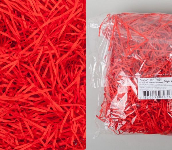 Наповнювач паперовий Бумагія Екофілер 50 г червоний 