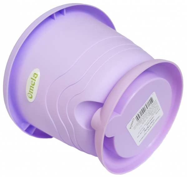 Горщик пластиковий Омела Пастель 4,5 л круглий лаванда (ТУ У 22.29-40031804-001:2022) 