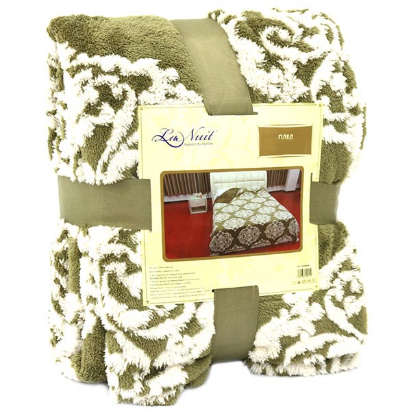 Плед Jacquard 220x240 см хакі La Nuit