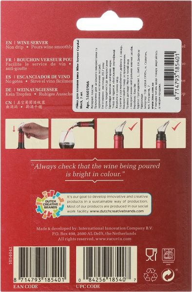 Лейка для винной бутылки Wine Server Crystal Black 2 шт. Vacu Vin
