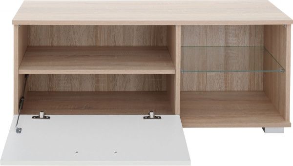 Тумба под ТВ Мурсия 2-Б дуб сонома/белый 