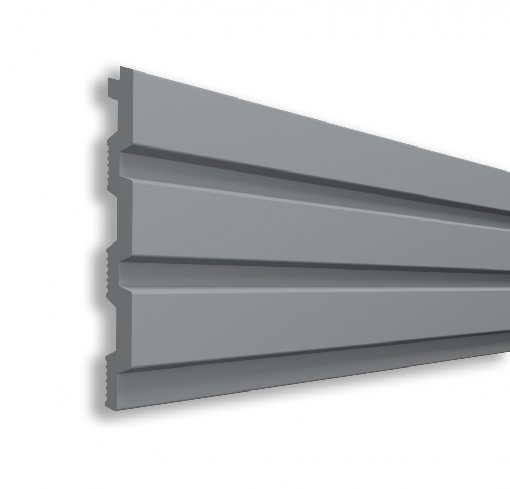 Реечная панель Walldeco полимерная 115x12x2900 мм светло-серый (D404-302 )