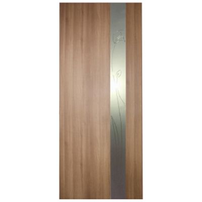 Двері полотно Дзеркало 3 90 см дуб золотий скло з малюнком