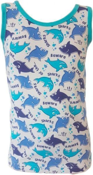 Майка для хлопчиків Bibo р.80 білий із блакитним 44036 