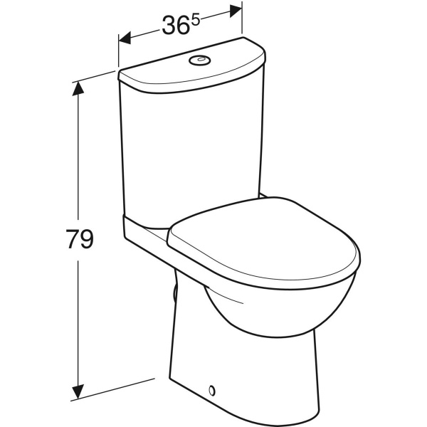 Унитаз-компакт Geberit Selnova Rimfree с сиденьем