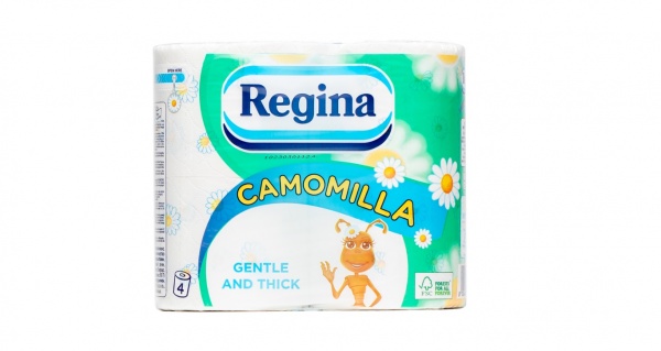 Туалетная бумага Regina Camomile FSC трехслойная 4 шт.