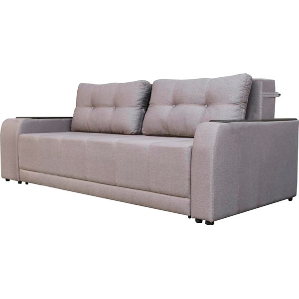 Диван прямий Кедр Плейн ліва ніша сірий 2400x1030 мм