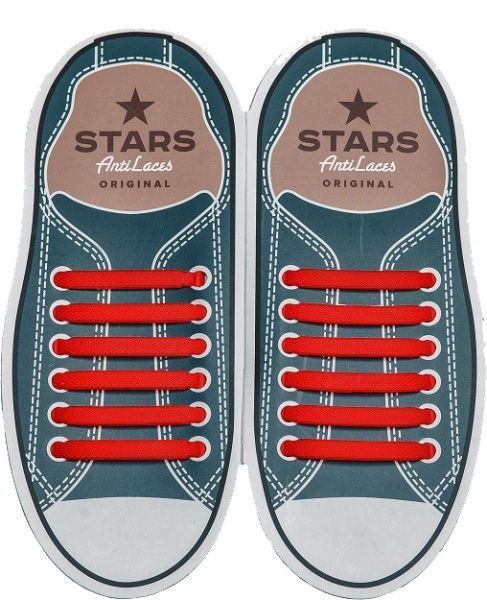 Шнурки силиконовые AntiLaces Classic SR565 красный 