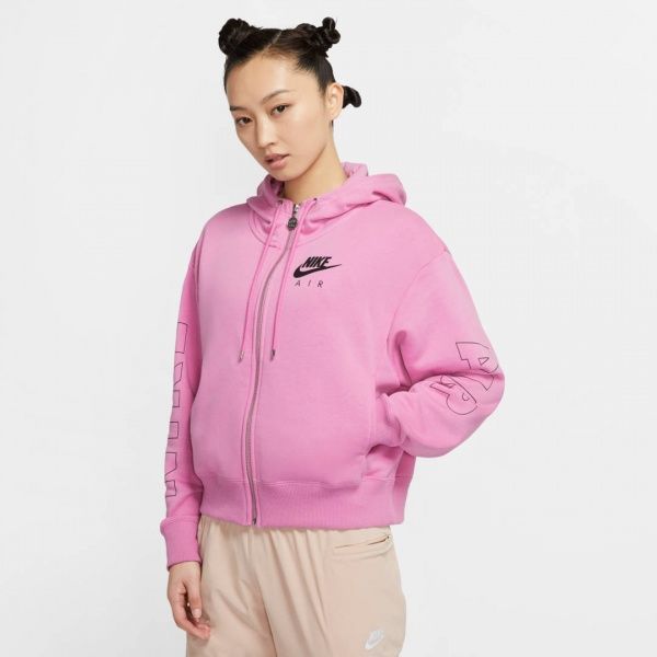 Джемпер Nike W NSW AIR HOODIE FZ FLC BB CJ3041-693 р. L розовый