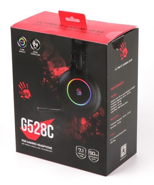 Навушники A4Tech G528C Bloody (Black) black 