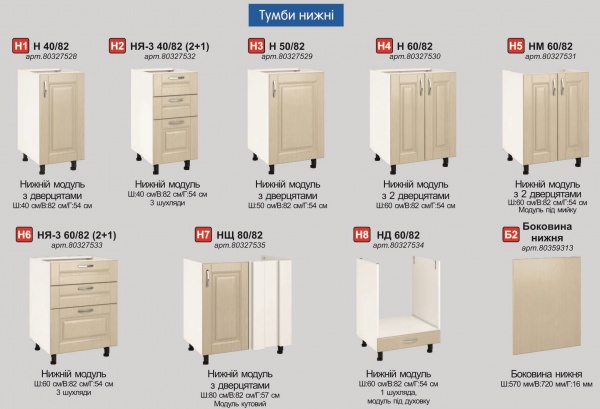 Боковина нижня МС Дуб Цинамон 720х570 мм, дуб цинамон Грейд