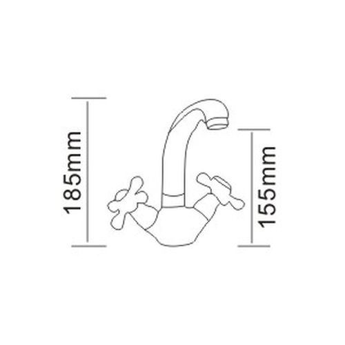 Смеситель для умывальника Rozzy Jenori Vodoley RBM844-1