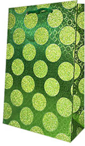 Пакет подарочный 25,5x17x7 см текстурный зеленый