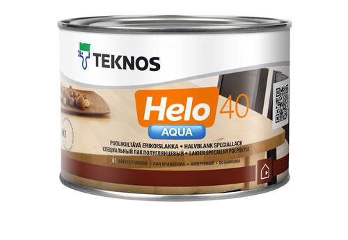 Лак HELO® AQUA 40 TEKNOS напівглянець безбарвний 0,45 л