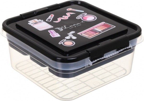 Органайзер для косметики Luna Simple 25х26х11 см чорний 