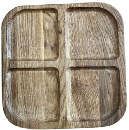 Менажниця овал дуб 25х25 см 009 Забава 