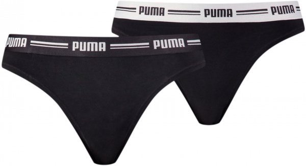 Трусы Puma PUMA WOMEN STRING 2P PACK BLACK 90785403 L черный — фото 1