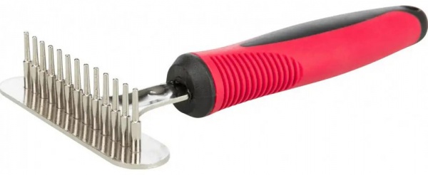 Граблі Trixie для видалення підшерстку Groomer з рідким зубом 11 х 16 см 24051