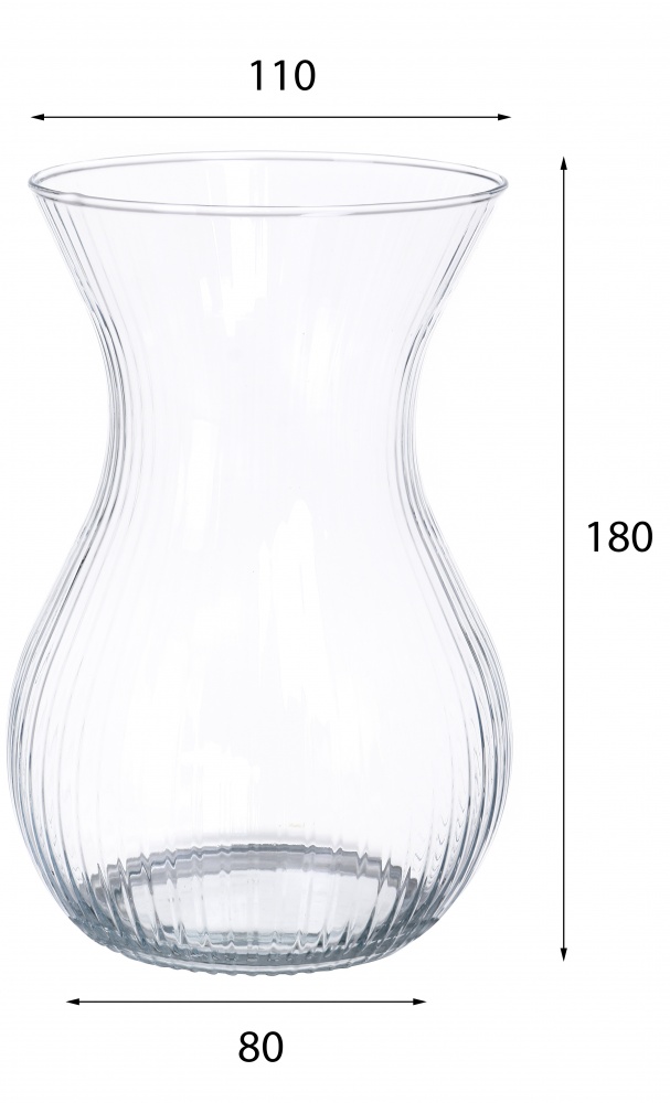 Ваза стеклянная Trendglass Lyra Luminous прозрачная 20 см