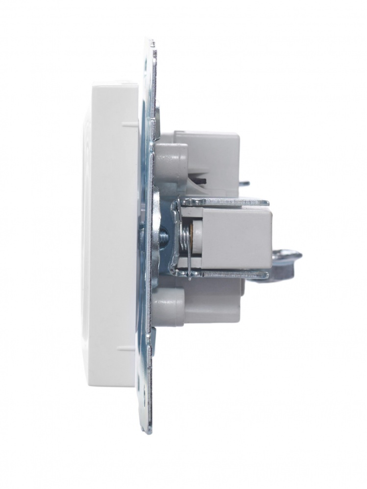 Розетка 1 без заземлення Lezard Vesna IP20 білий 742-0288-121B