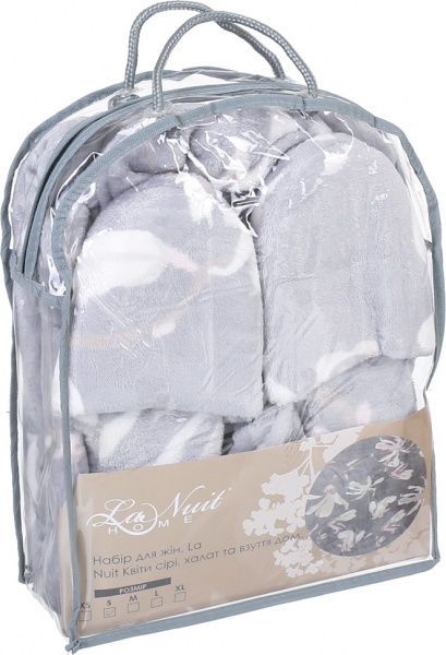 Набор La Nuit Цветы серые р. M серый 