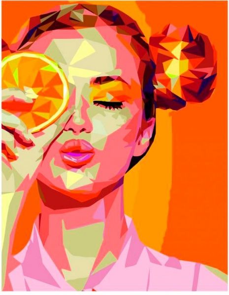 Картина по номерам акриловая живопись по номерам Orange Girl Rosa Start 