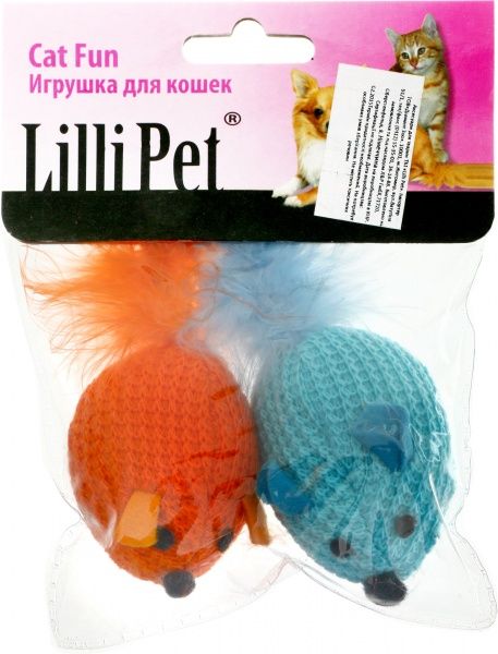 Игрушка для котов Lilli Pet Мышка 6 см 2 шт. 20-7009