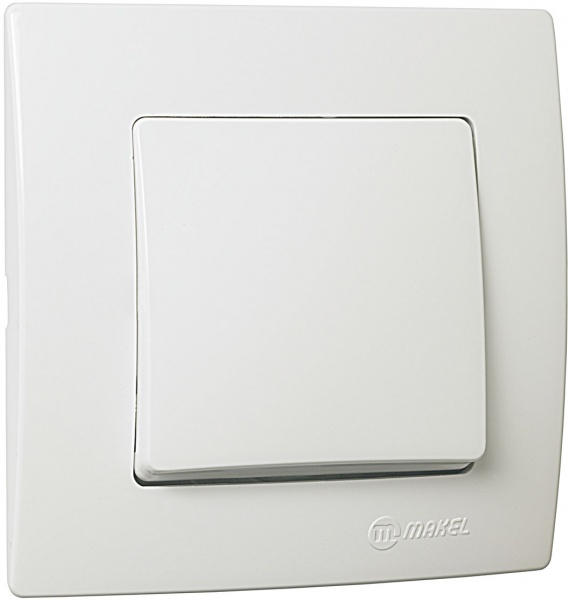 Вимикач перехресний одноклавішний Makel Lillium Natural Kare без підсвітки 10 А 250В білий 32001020