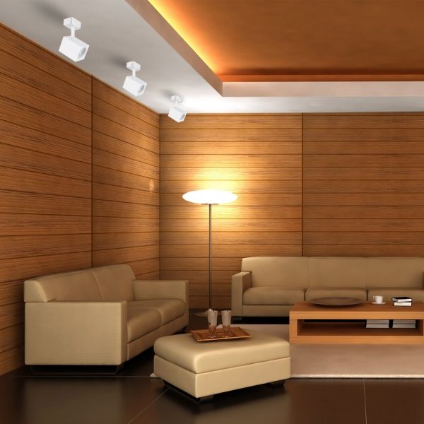 Трековый прожектор LightMaster MR16/GU10 35 Вт белый MLT207 білий 