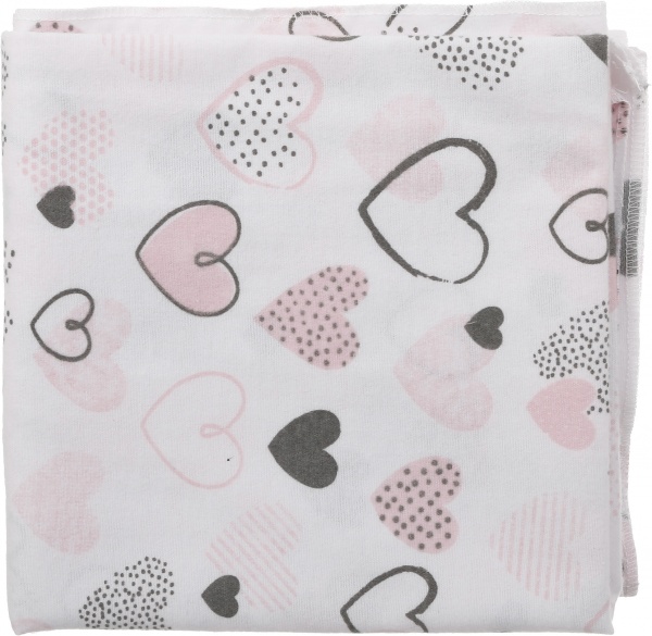 Пеленка Luna Kids Rouse Hearts 90x90 см белый с принтом 