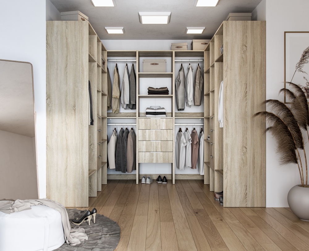 Корпус шкафа Грейд Санта с микролифтом 1000х1100х350 мм дуб сонома