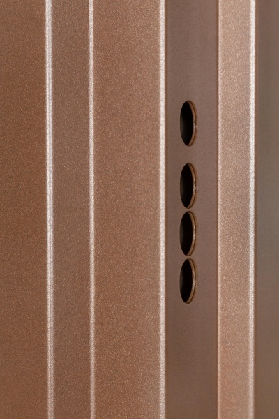 Дверь входная Булат Elegant 703 Metalic Wood - коричневая коричневый 2050x950 мм правая