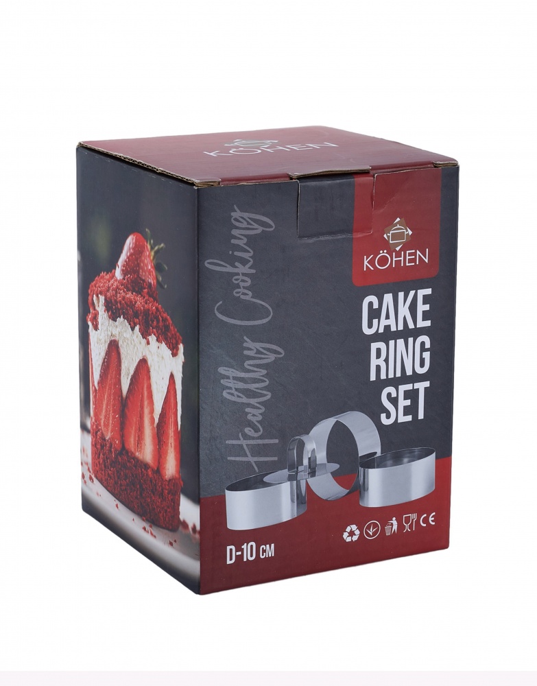 Кольцо для формирования блюда Kohen 10x4,5 см 3 шт. KN94008