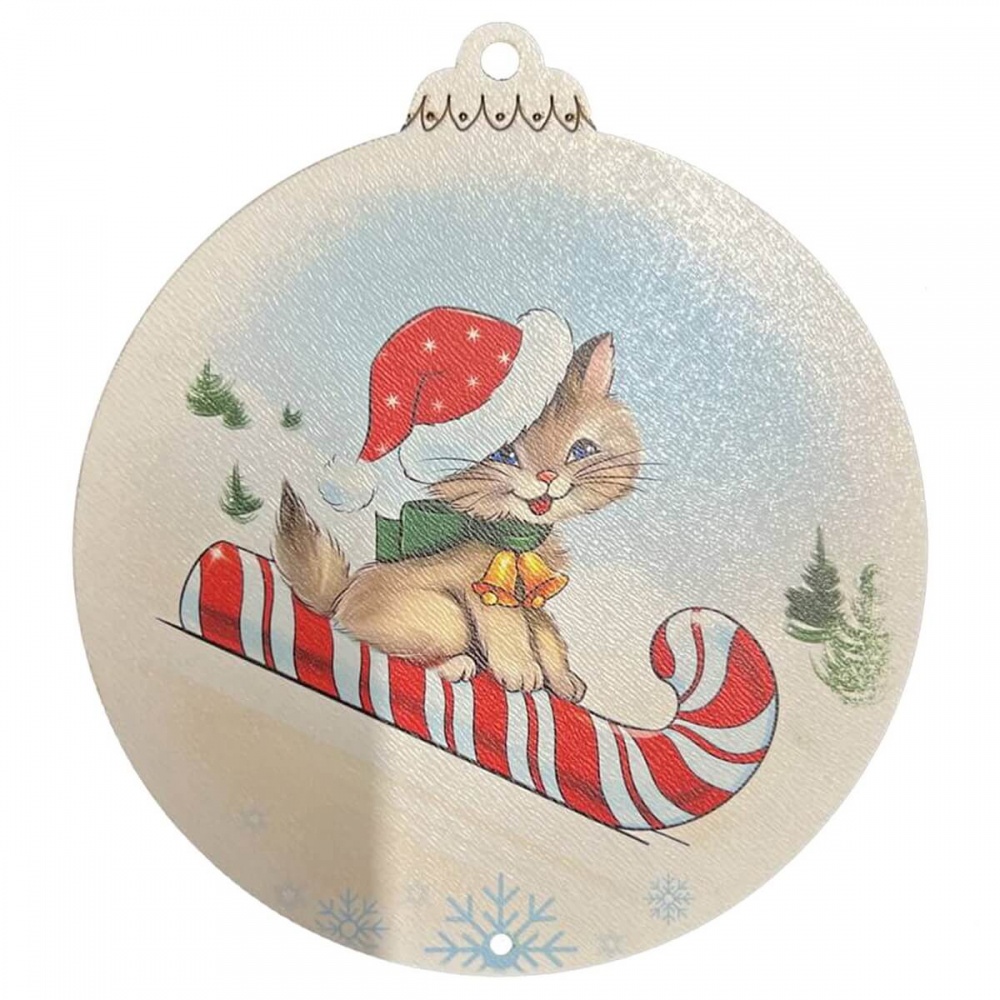 Подвеска MIS LT Фигурка деревянная односторонняя 10 см в ассортименте