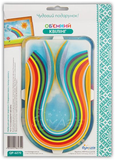 Набор для квиллинга Радуга 11 цветов QP-6270 Бумагия 