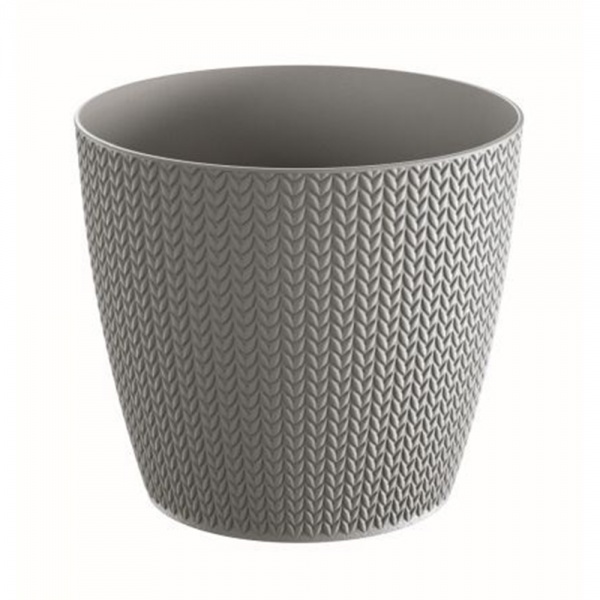 Горшок для цветов Prosperplast WHEATY 220 мм круглый 5,4 л серый (26330-405) 