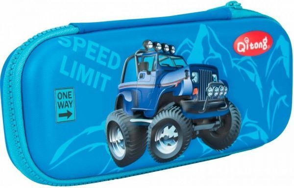 Пенал з тисненням QT-5741-Blue Cool For School