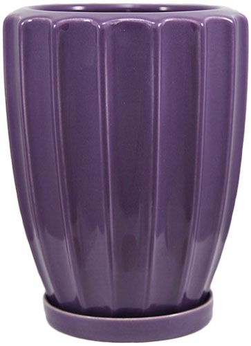 Горшок керамический Резон Косарик круглый 1,65 л фиолетовый (Р279) 