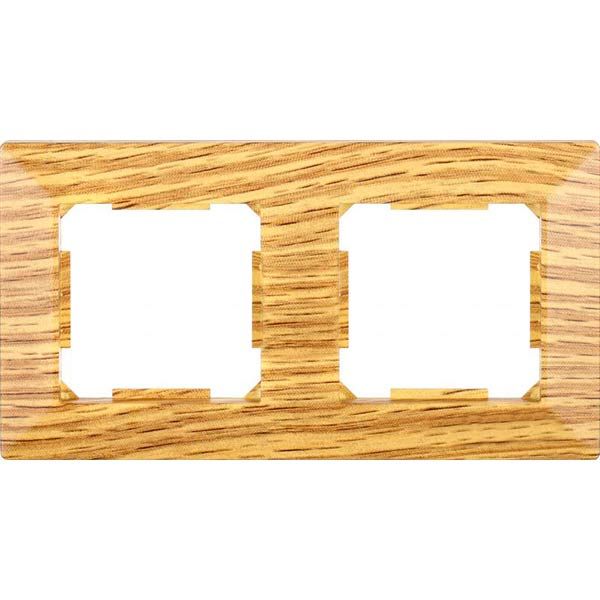 Рамка двухместная HausMark Alta горизонтальная дуб SNG-FRP.SQ20G2-6/Oak