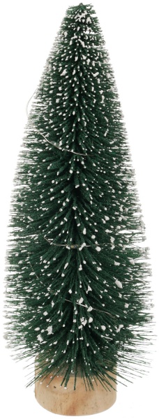 Елка декоративная с LED лампочками зеленая 9x25 см