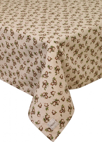 Скатерть Lucy цветок 133x110 см коричневый La Nuit 