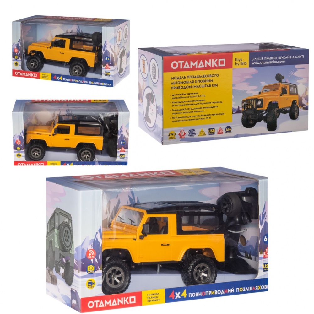 Автомобиль на радиоуправлении OTAMANKO Полноприводный внедорожник 4х4 с камерой 1:16 532.01.40