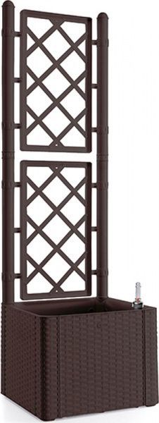 Вазон пластиковий Stefanplast Deluxe квадратний 35л коричневий (75741) 