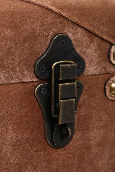 Сундук-пуф Art&Crafts Велюр 50х25х23 см ореховый 