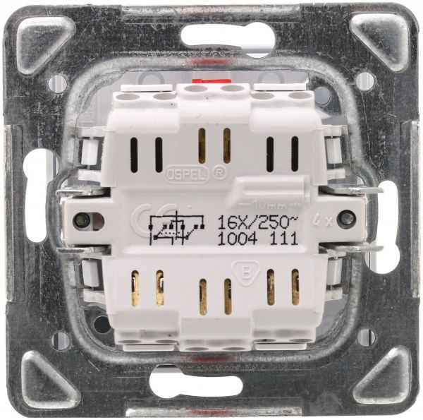 Вимикач одноклавішний Ospel Impresja без підсвітки 16 А 250В IP20 кремовий