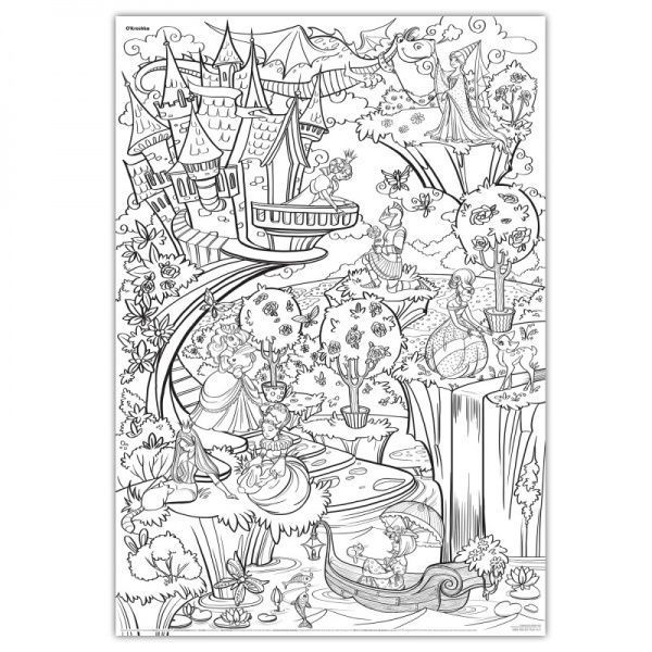 Розмальовка «Принцеси 98х68 см» 978-617-7542-14-7