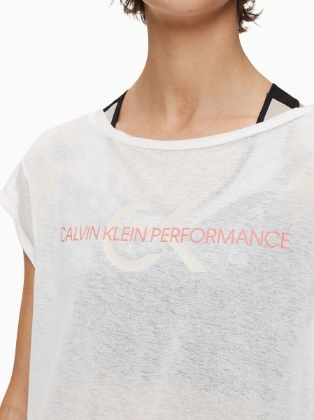 Футболка Calvin Klein Performance CROPPED SHORT SLEEVE T-SHIRT 00GWS0K180-100 L белый